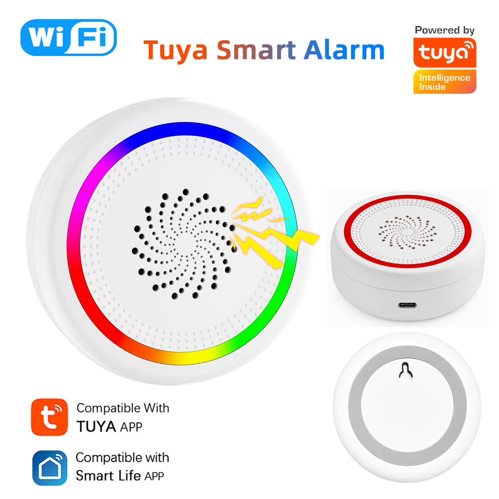 Home Automation Diy - Tuya WiFi Siren Intelligence Audible And