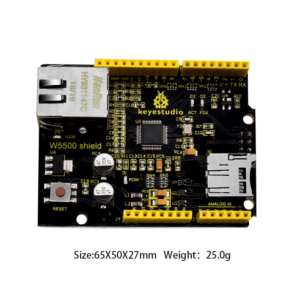 Keyestudio W5500 Ethernet Shie - Ethernet Module W5500 评论和价格