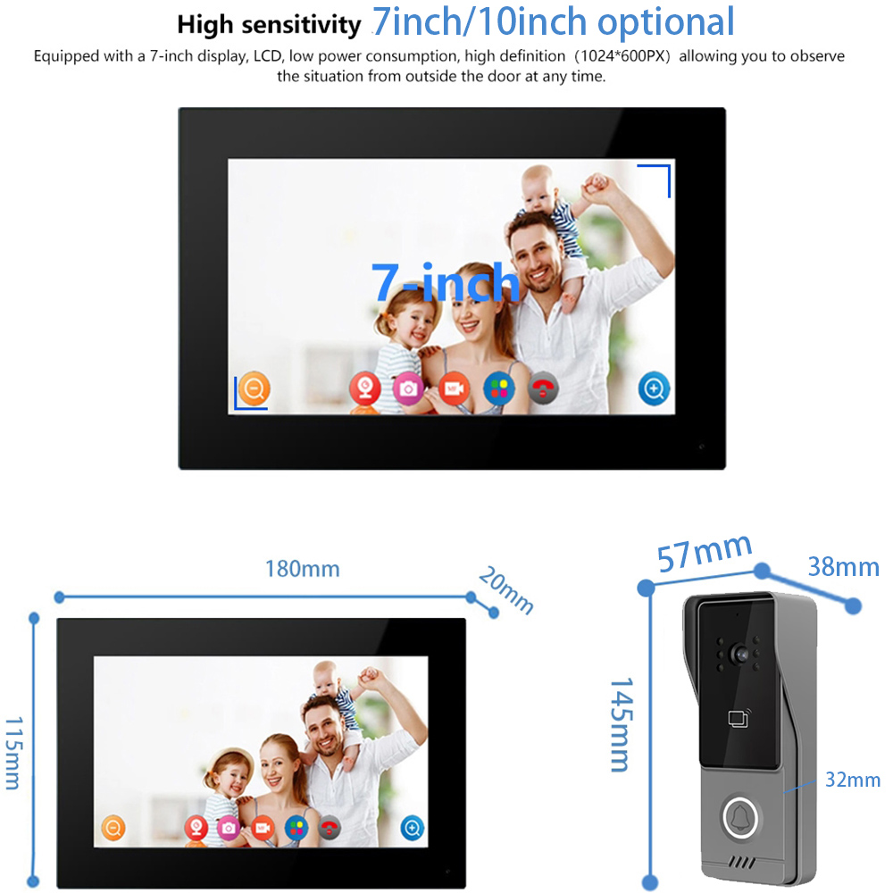 WiFi Touch Screen Intelligent  - Smart Doorbell Wired 评论和价格