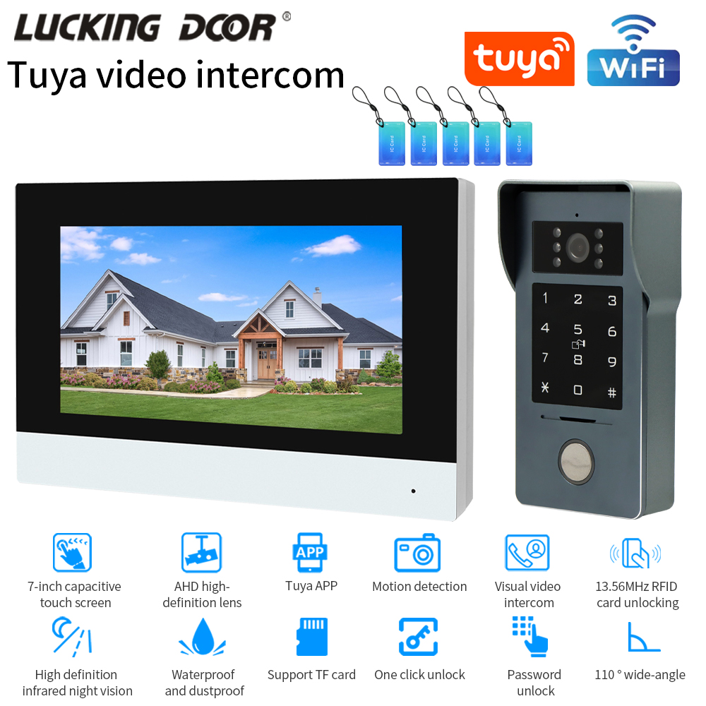 Tuya Wifi 7/10 Inch Video Inte - Smart Doorbell Wired 评论和价格
