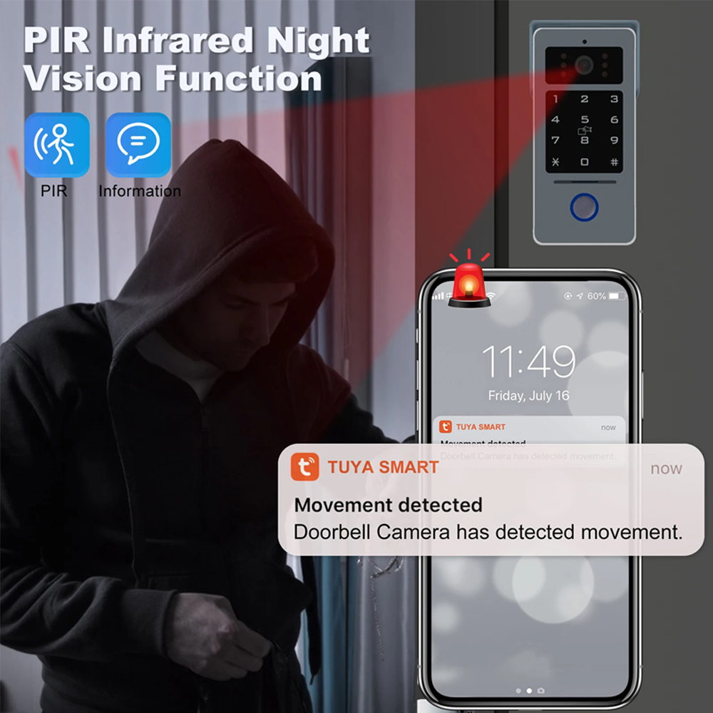 Tuya Wifi 7/10 Inch Video Inte - Smart Doorbell Wired 评论和价格