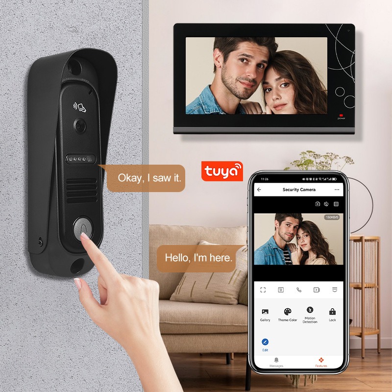 Smart Home 7 Inch WiFi Video D - Smart Doorbell Wired 评论和价格